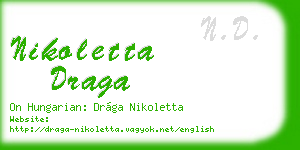 nikoletta draga business card